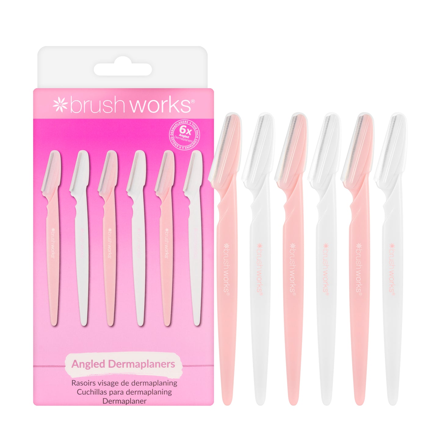 Brushworks Angled Dermaplaners 6 Pieces