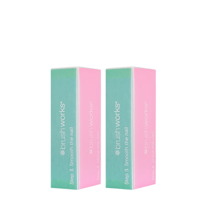 Brushworks Pastel Nail Buffing Blocks Duo 2 Pieces