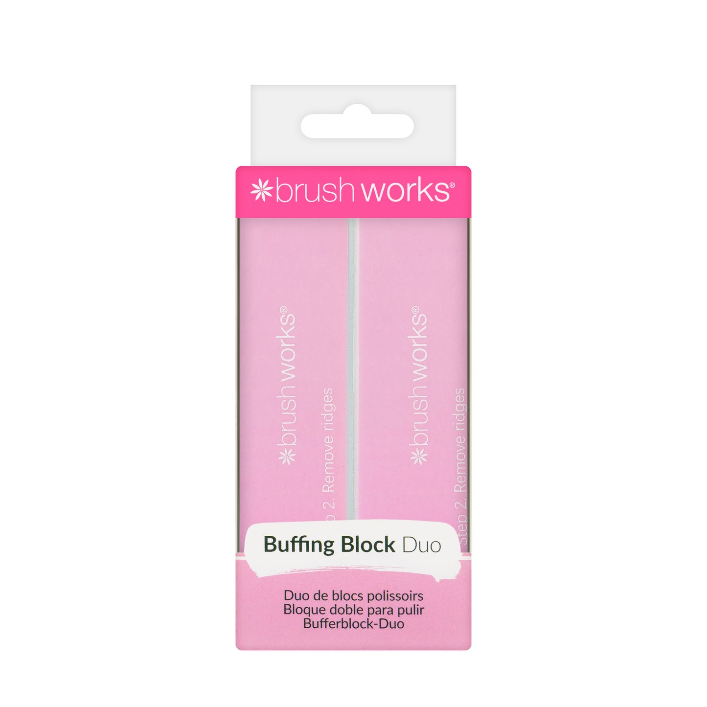 Brushworks Pastel Nail Buffing Blocks Duo 2 Pieces