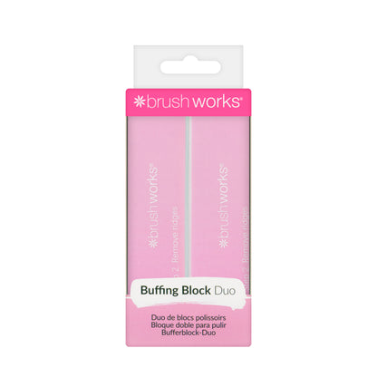 Brushworks Pastel Nail Buffing Blocks Duo 2 Pieces