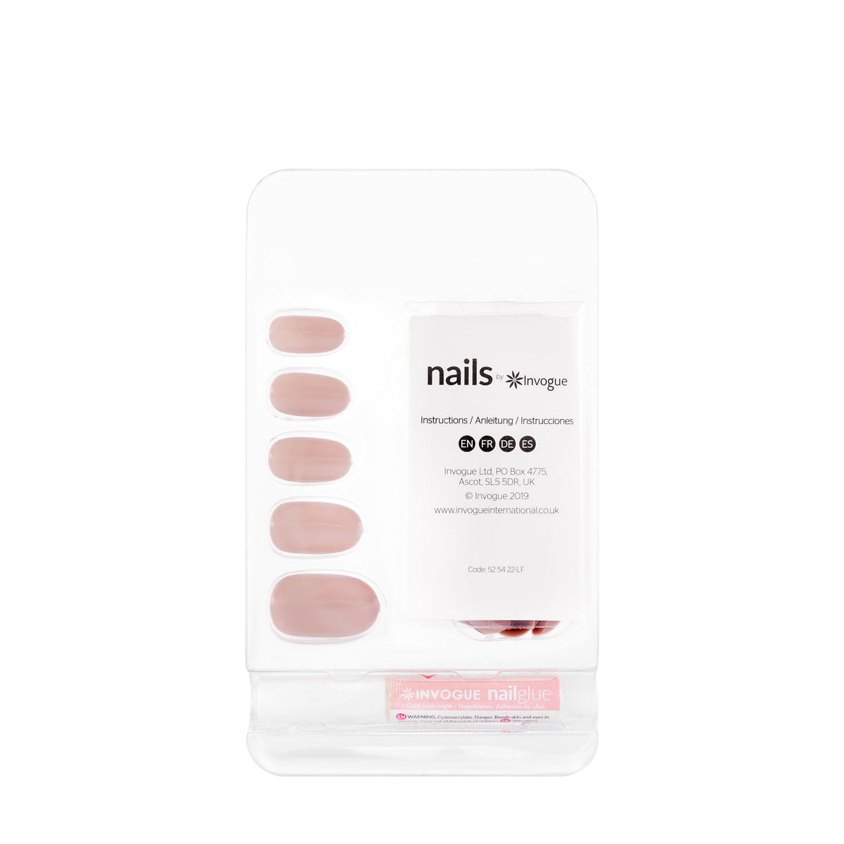 Invogue Coloured Nails Classic Nude (Oval)