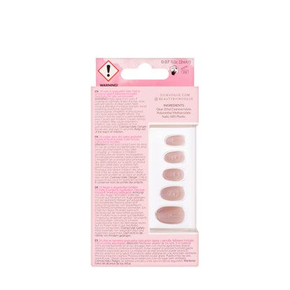 Invogue Coloured Nails Classic Nude (Oval)