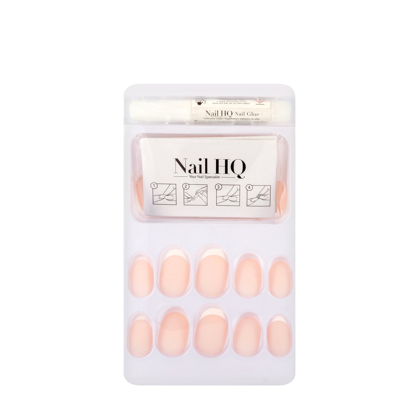 Nail HQ Oval French Nails 24 Pieces