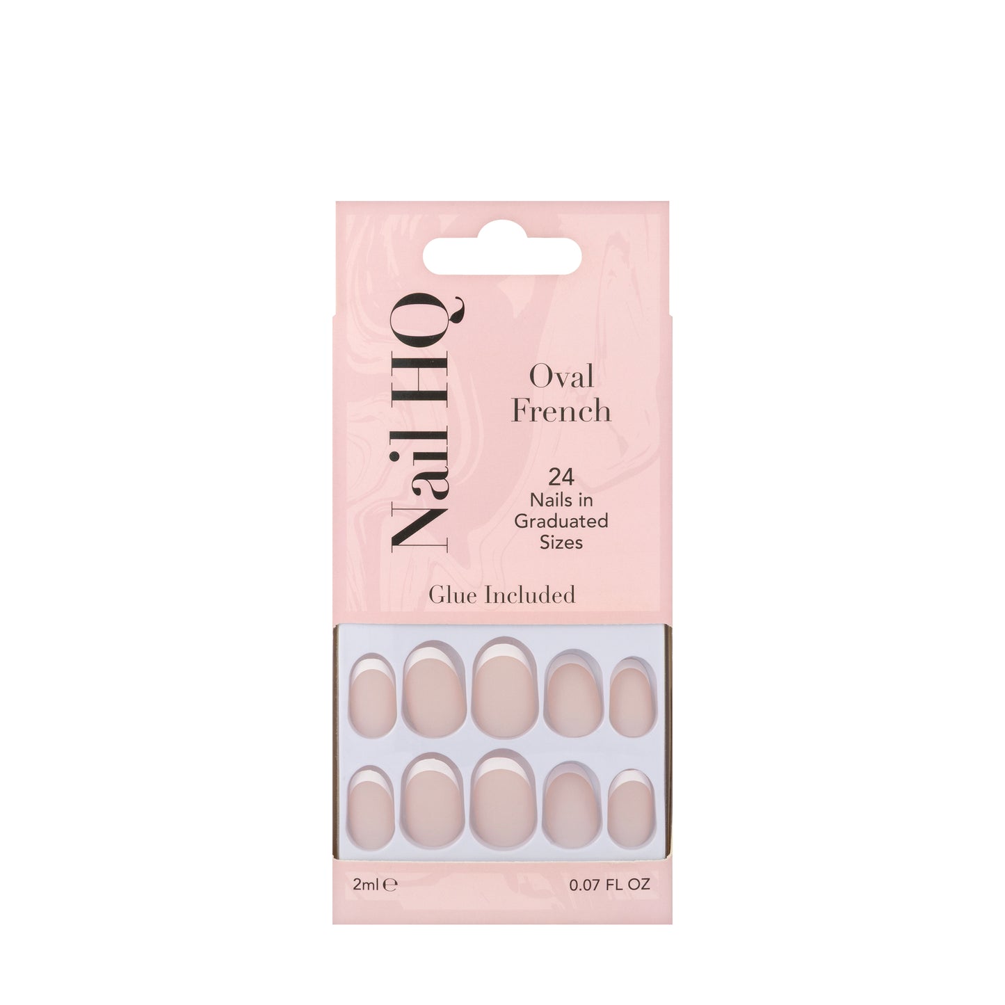 Nail HQ Oval French Nails 24 Pieces