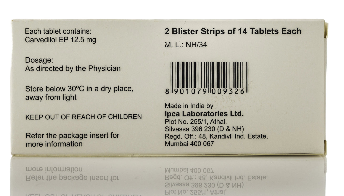 Cardoz 12.5Mg 28Tablets