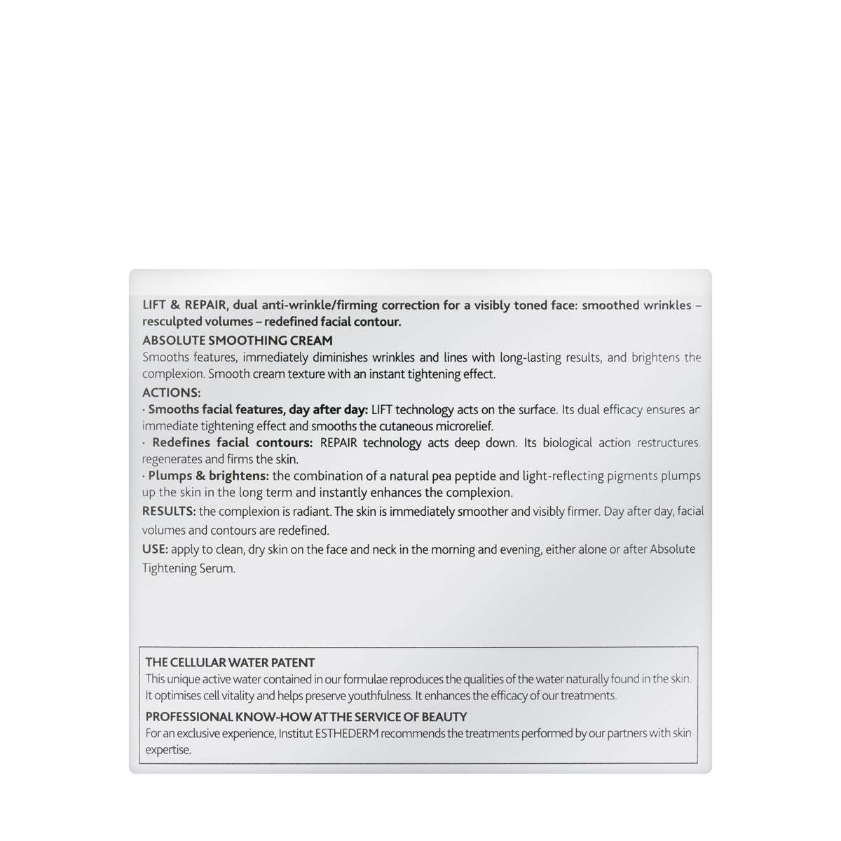 Esthederm Lift and Repair Absolute Smoothing Cream 50 Ml