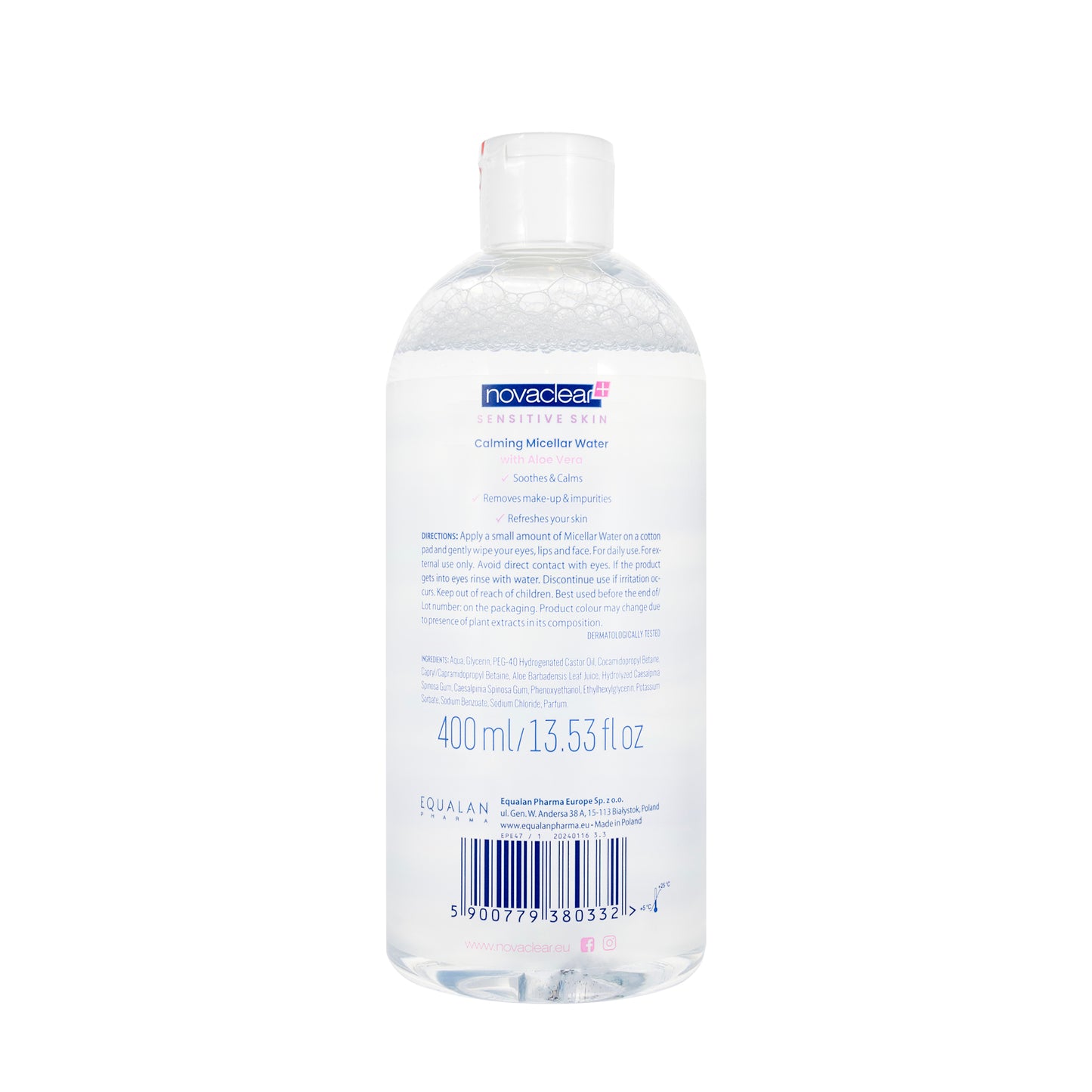 Novaclear Micellar Water[Aloevera] 400 Ml