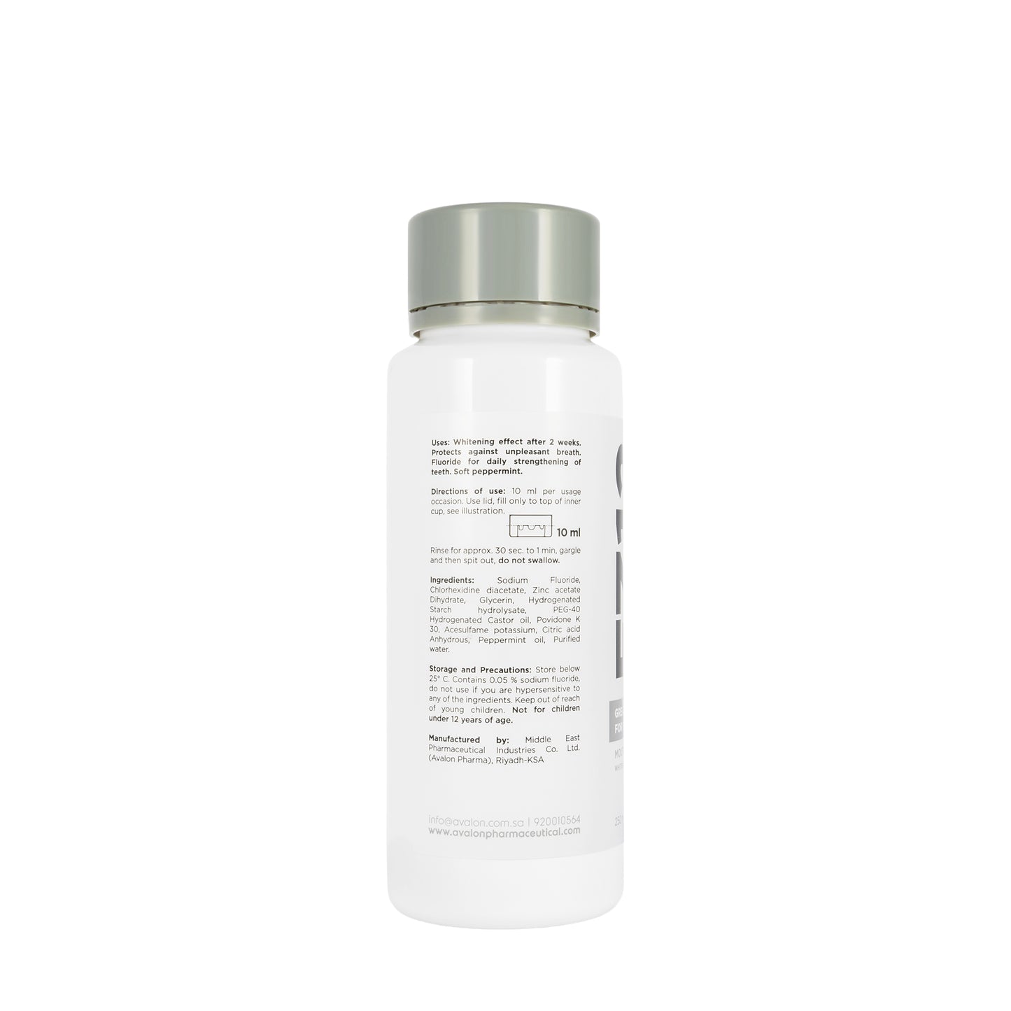 Avalon Ez12 White Mouthwash 250Ml
