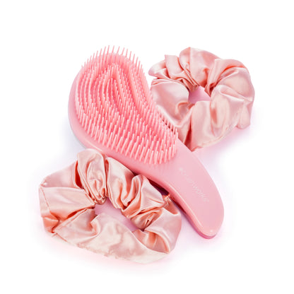 Brushworks Detangling Brush and  Scrunchie Set