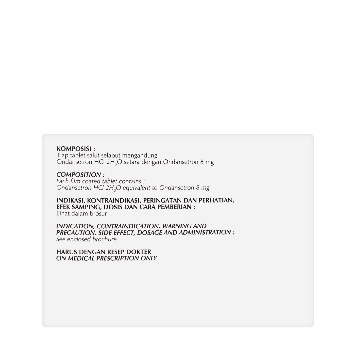 Ondavell 8Mg 12 Tablets