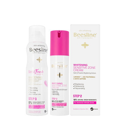 Beesline Whitening Sensitive Zone Cream 50 Ml+ Sensifresh Whitening Sensitive Zone Deodorant 150 Ml Offer Pack