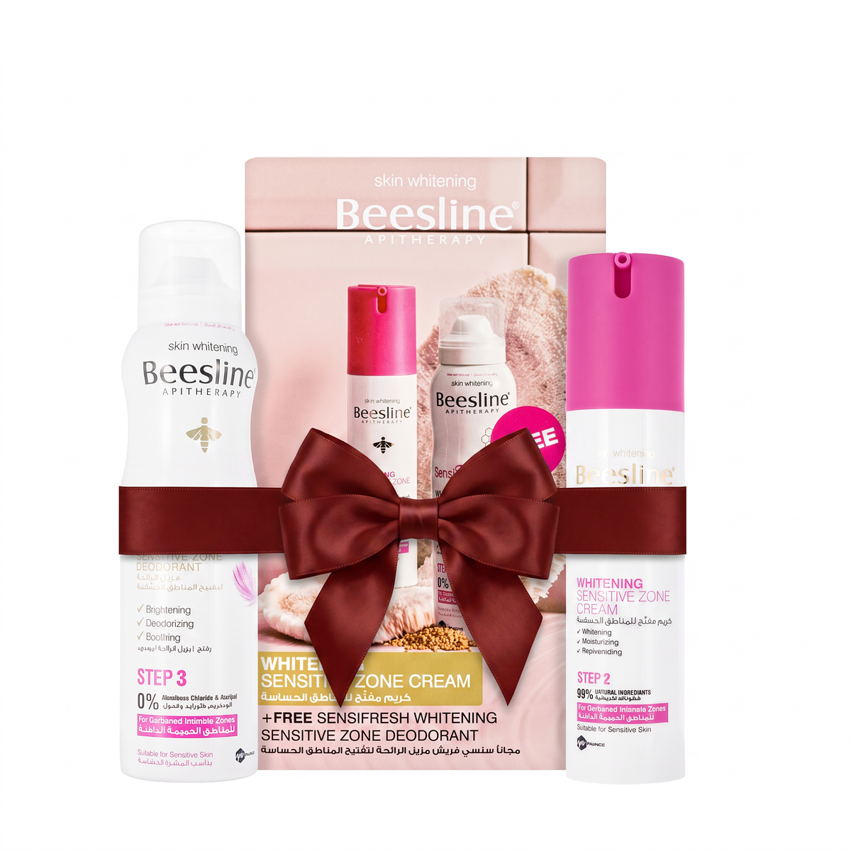 Beesline Whitening Sensitive Zone Cream 50 Ml+ Sensifresh Whitening Sensitive Zone Deodorant 150 Ml Offer Pack