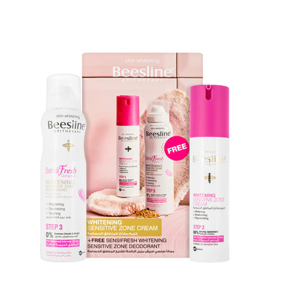 Beesline Whitening Sensitive Zone Cream 50 Ml+ Sensifresh Whitening Sensitive Zone Deodorant 150 Ml Offer Pack