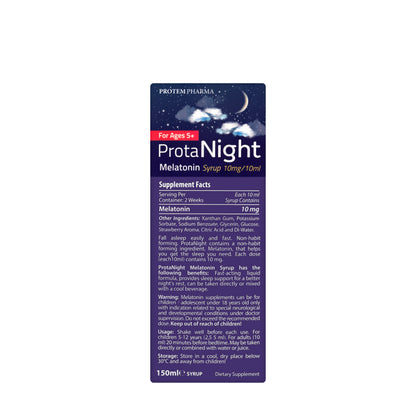 Prota Night Melatonin 10mg/10ml Syrup 150ml
