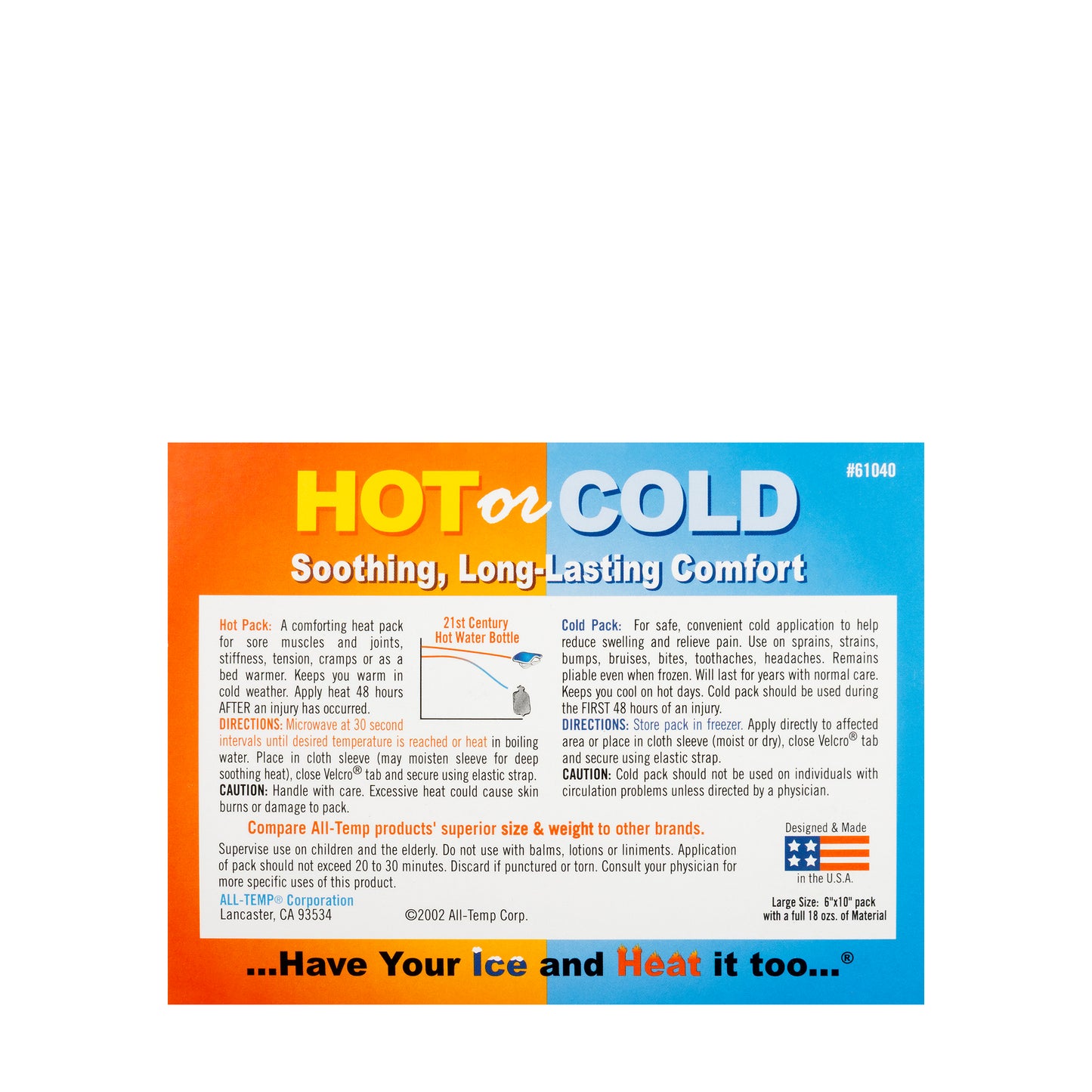 Hot Or Cold Pack 6X10 inch [Large] 61040