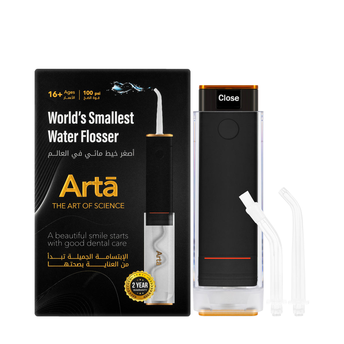 Arta Mini Water Flosser 100Psi Black [S]