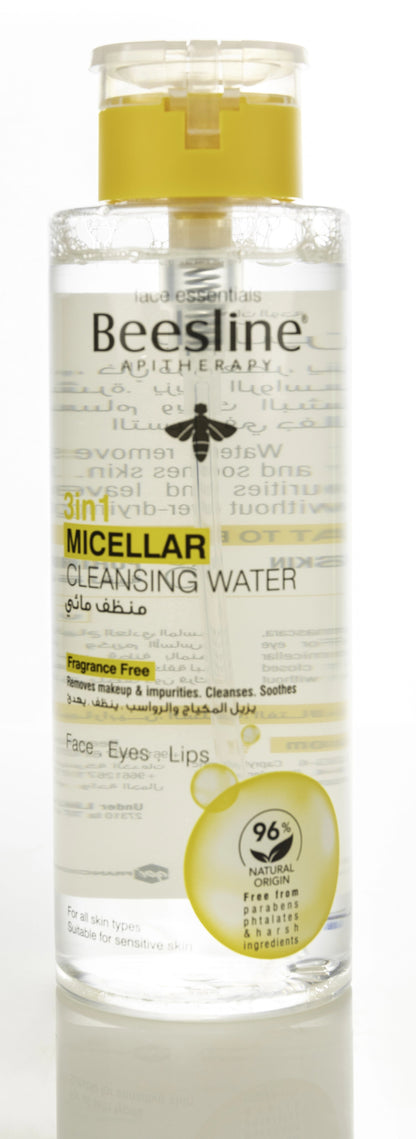 Beesline 3In1 Micellar Cleansing Water Fragrance Free 400 Ml 1+1 Offer Pack
