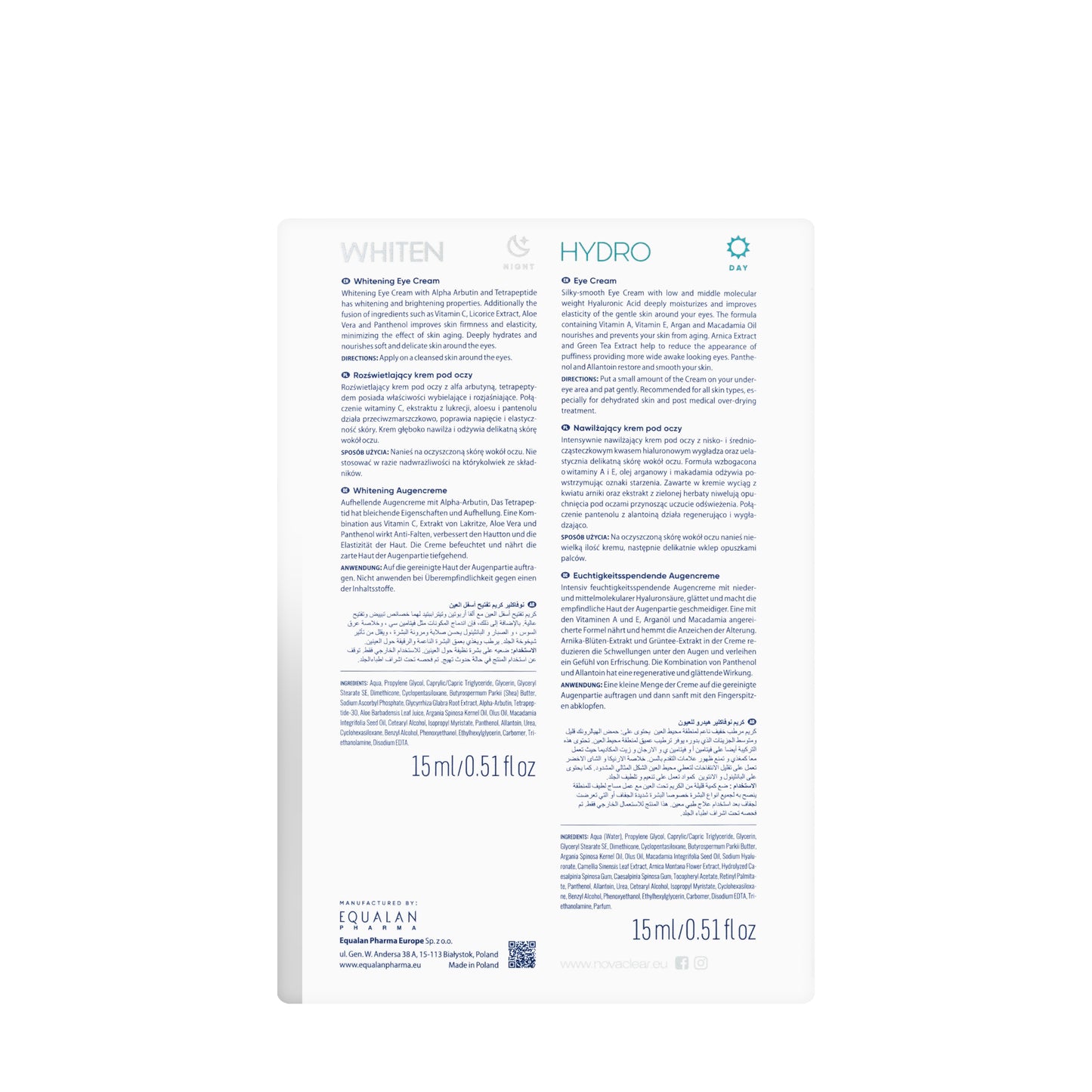 Novaclear  Eyecare [Hydro&White Cream] Kit Offer