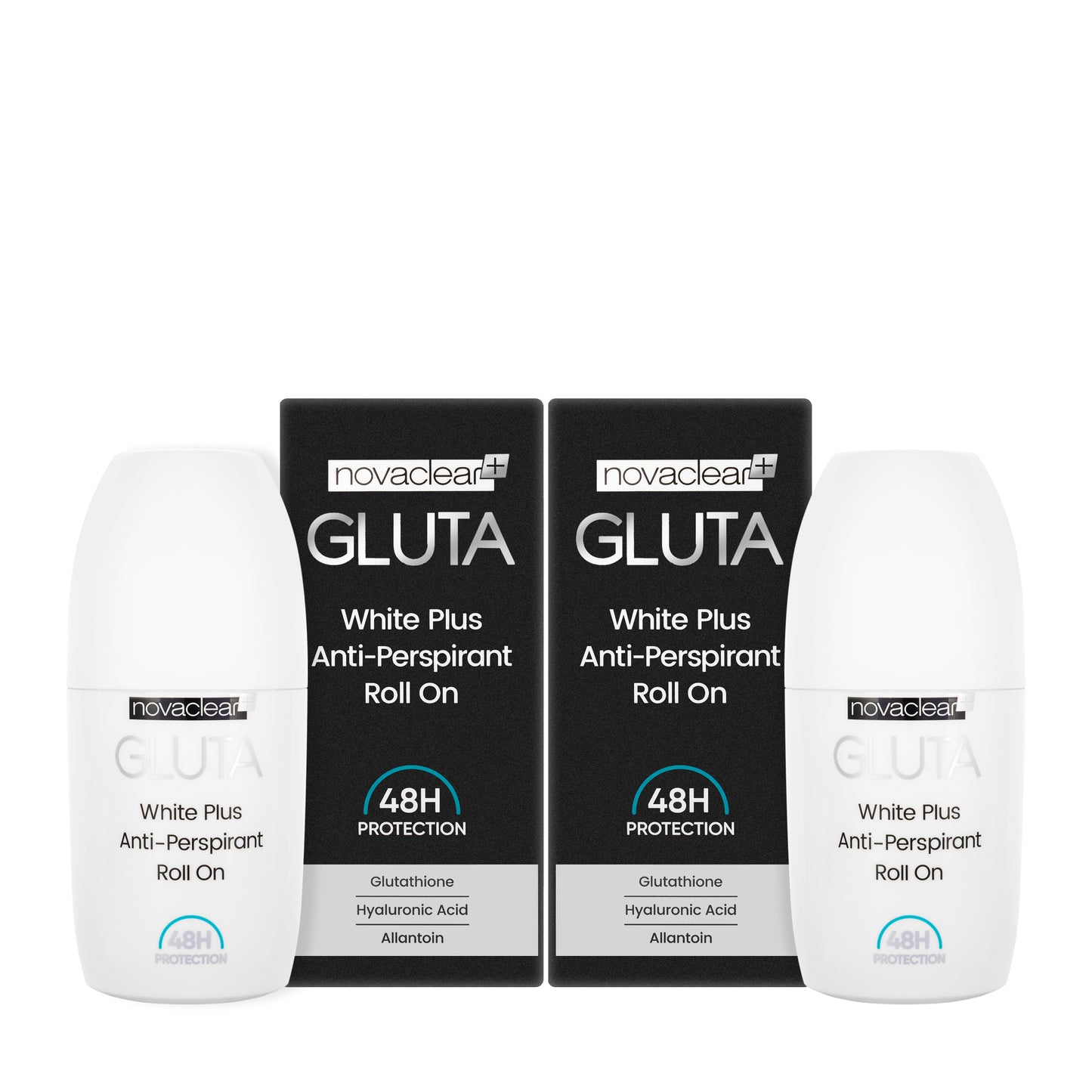 Novaclear Gluta White Plus Roll On 50 Ml 1+1 Offer