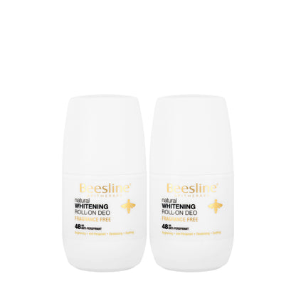 Beesline 48 Hours Whitening Roll On Deo Fragrance Free 50 Ml 1+1 Offer Pack