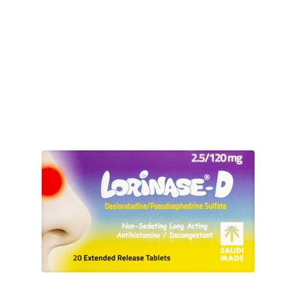 Lorinase-D 2.5/120Mg 20 Tablets