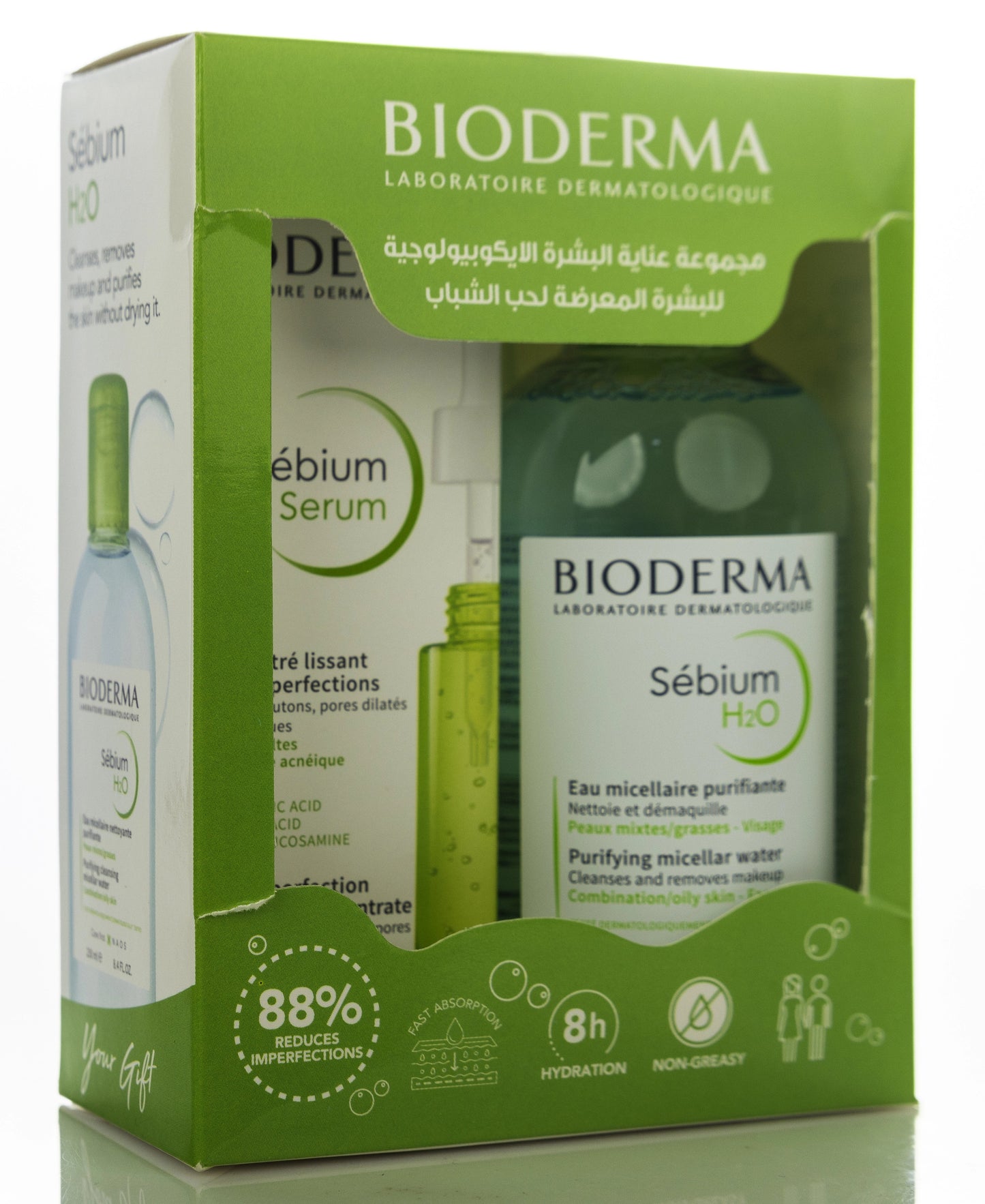 Bioderma Sébium Serum 30 Ml + Sébium H2O Micellar Water 250 Ml Offer Pack