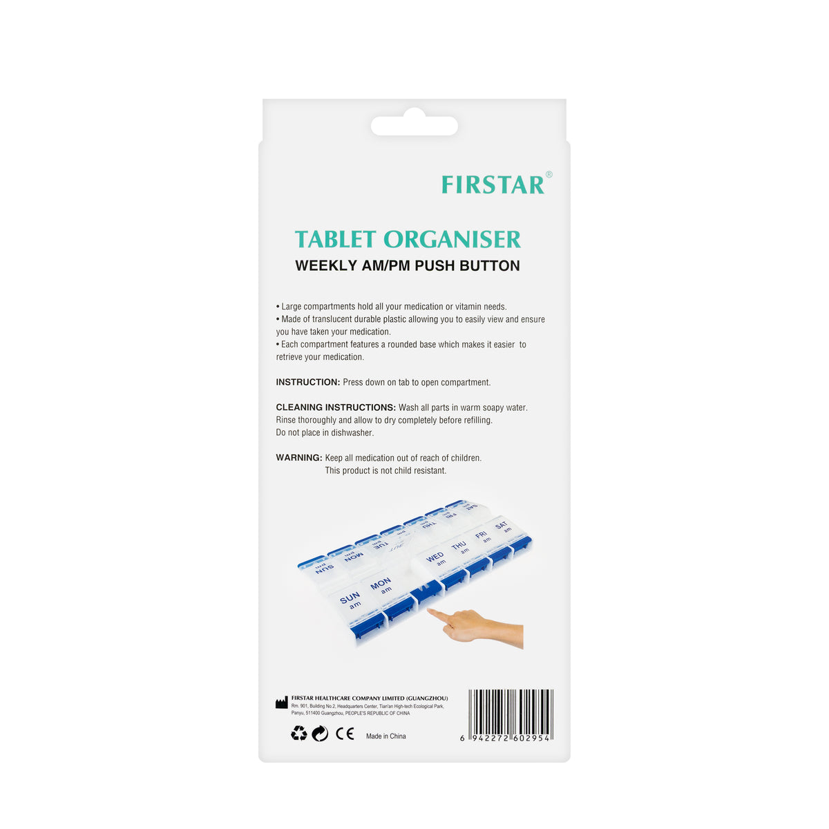 Firstar Weekly AM/PM Pill Box [Fs-5735]