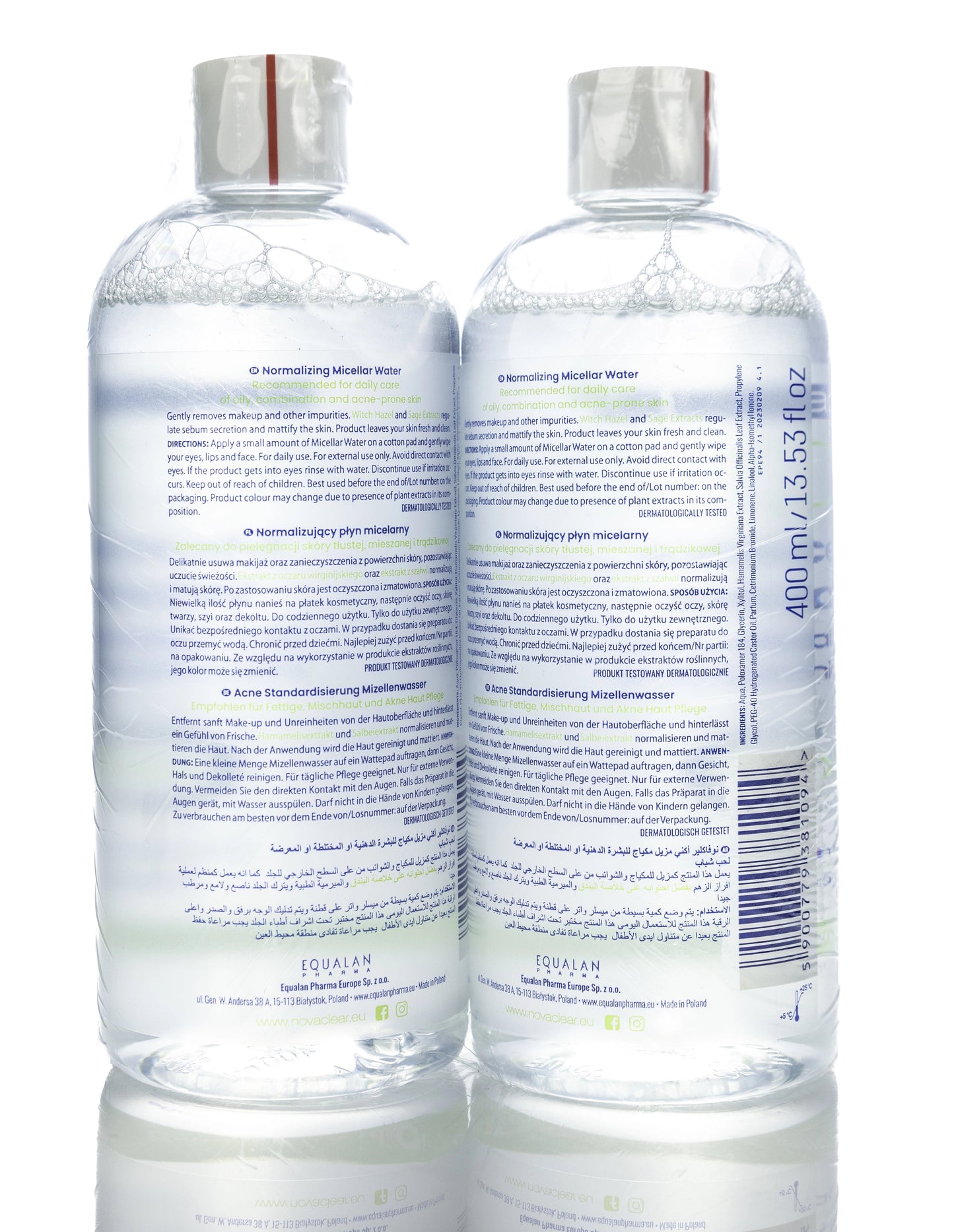 Novaclear Acne Micellar Water 400 Ml 1+1 Offer