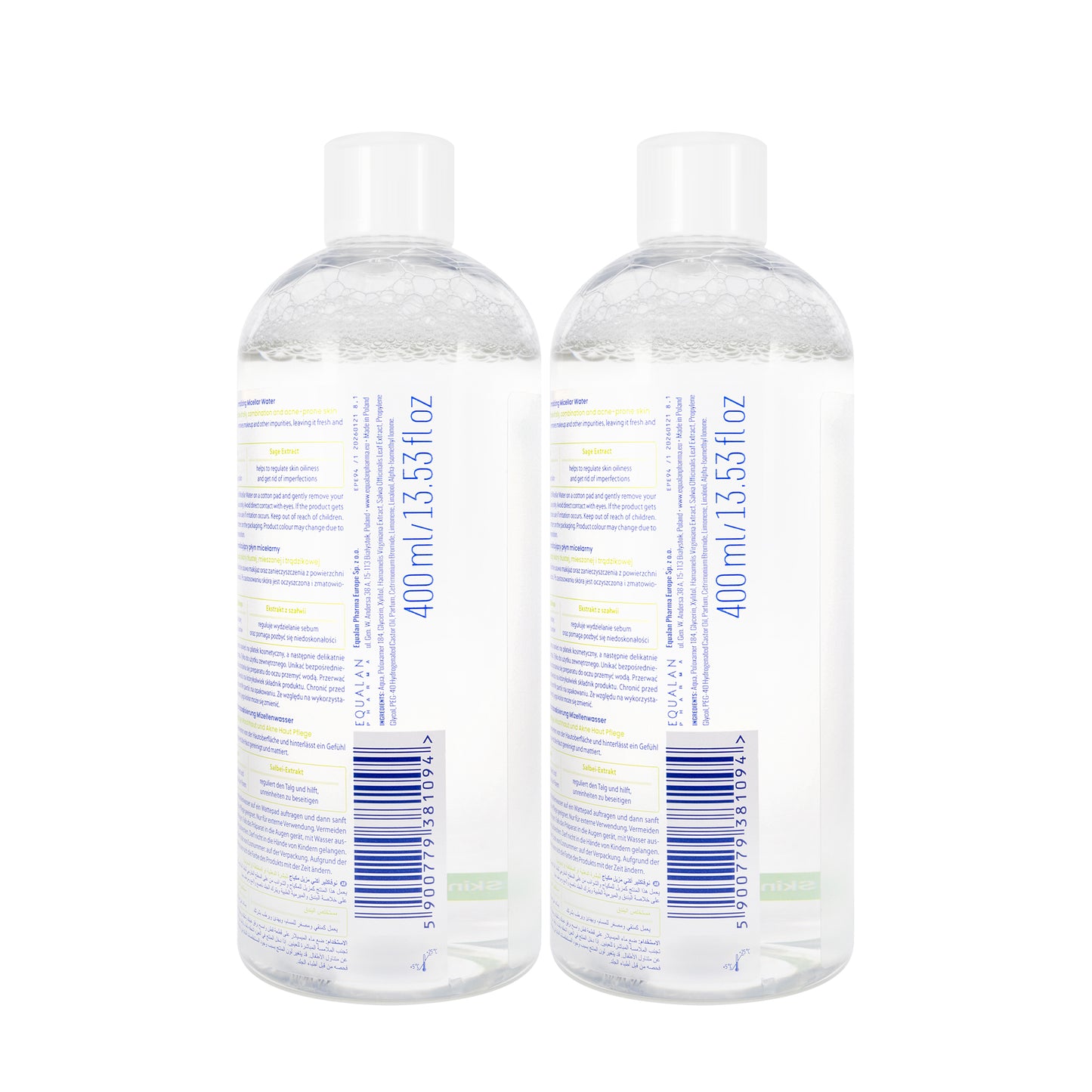 Novaclear Acne Micellar Water 400 Ml 1+1 Offer