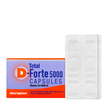 Total D-Forte Vitamin-D3 5000IU 28 Capsules
