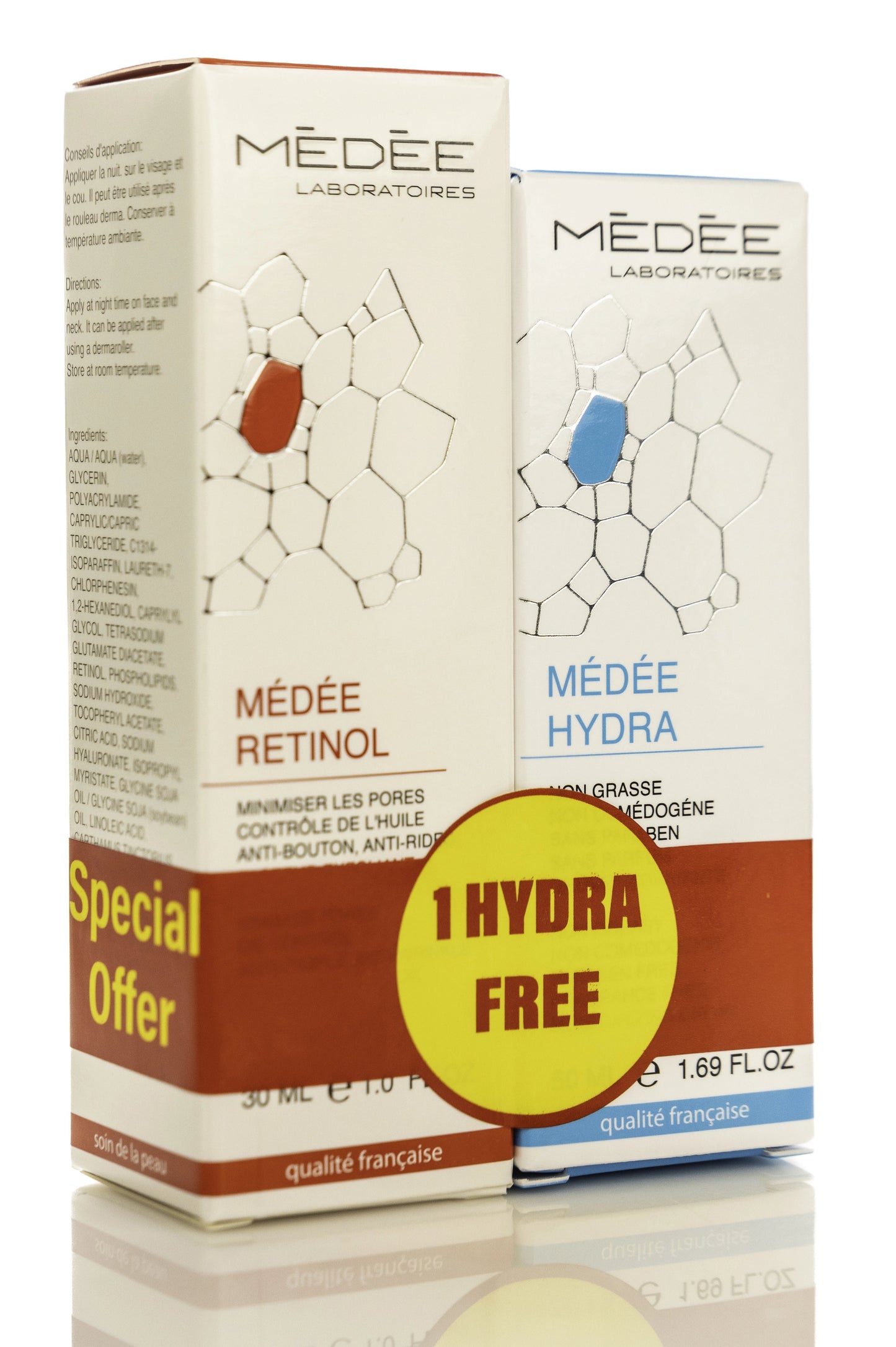 Medee Retinol Exfoliating Cream 30 Ml+Hydra Moisturizing Cream Offer