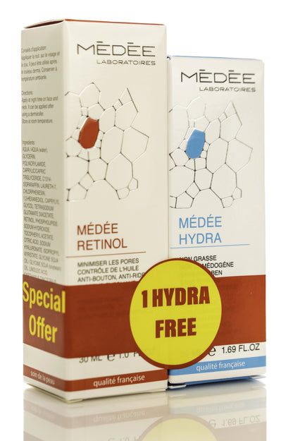 Medee Retinol Exfoliating Cream 30 Ml+Hydra Moisturizing Cream Offer