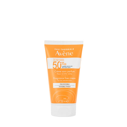 Avène SPF50+ Very High Protection Fragrance Free Cream For Dry & Sensitive skin 50 Ml 1+1Offer Pack