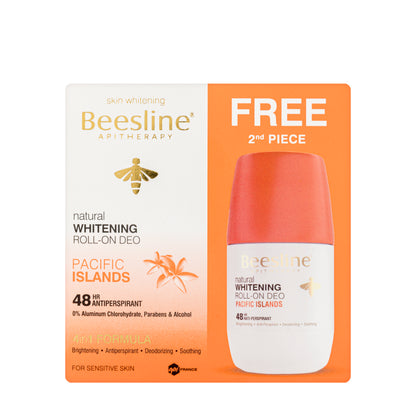 Beesline 48 Hours Whitening Roll On Deo Pacific Islands 50 Ml 1+1 Offer Pack