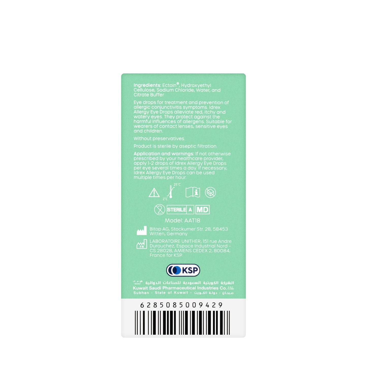 Idrex Allergy Eye Drops 20X0.5Ml