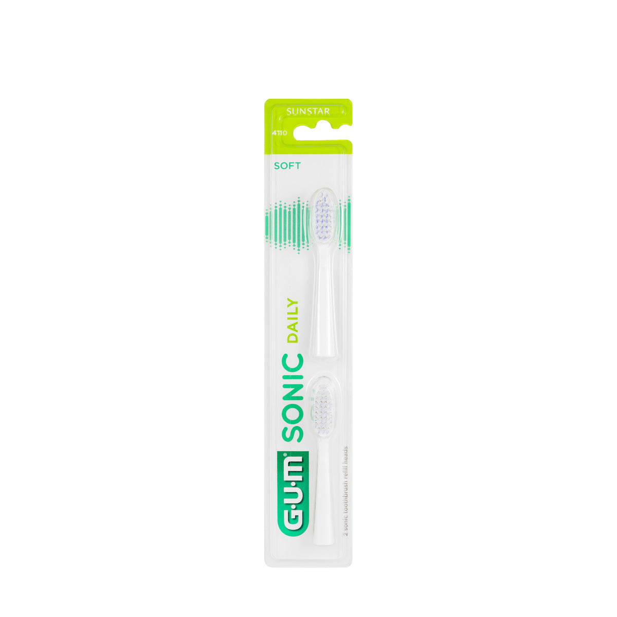 Gum Sonic Daily Toothbrush Refill Heads-White [4110]