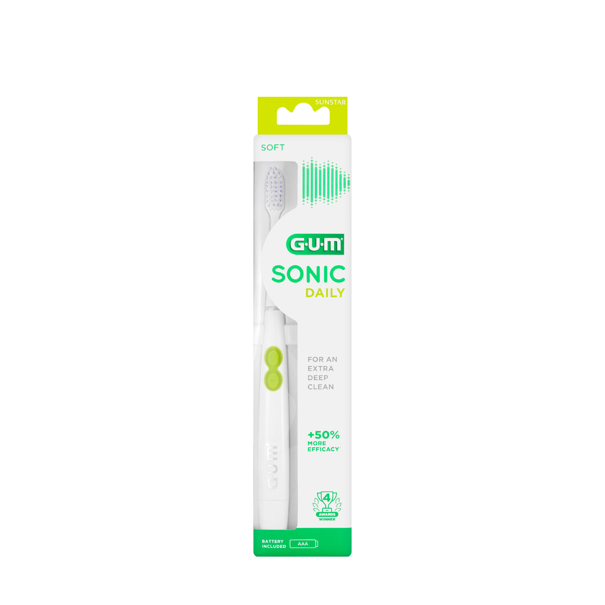 Gum Sonic Daily Battery Toothbrush-Soft& White [4100]