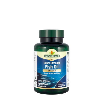 Natures Aid Super Strength Fish Oil Omega-3 720mg 60Softgel