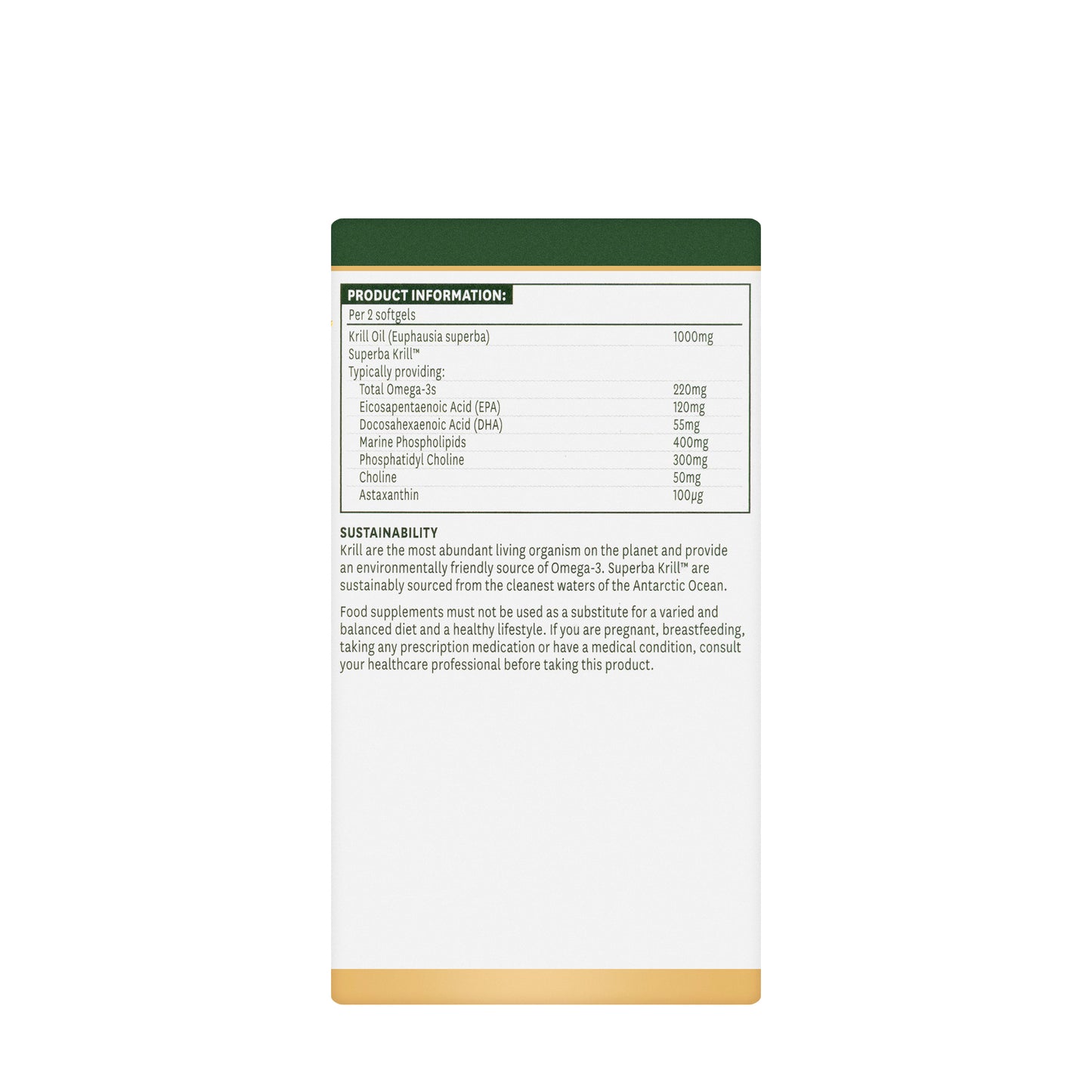 Natures Aid Antarctic Krill Oil Omega-3 500mg 60Softgel