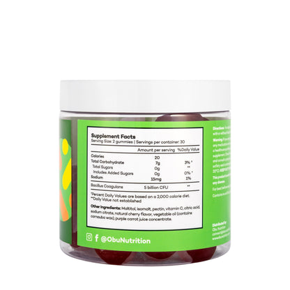 OBU Probiotic Gummies Cherry Flavor 60 Gummies