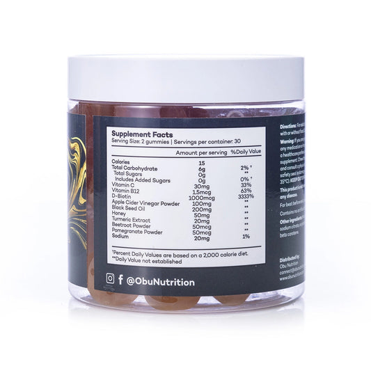 OBU Black Seed Oil Gummies Honey Flavor 60 Gummies