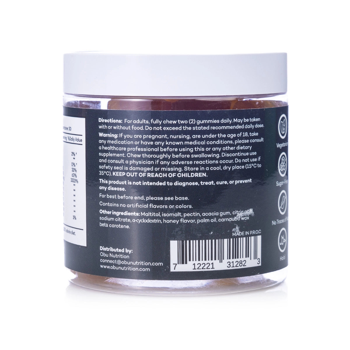 OBU Black Seed Oil Gummies Honey Flavor 60 Gummies