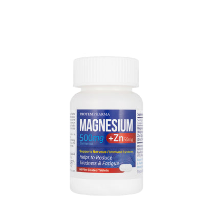 Protem Pharma Magnesium 500mg+Zing 50mg 60 Tablet