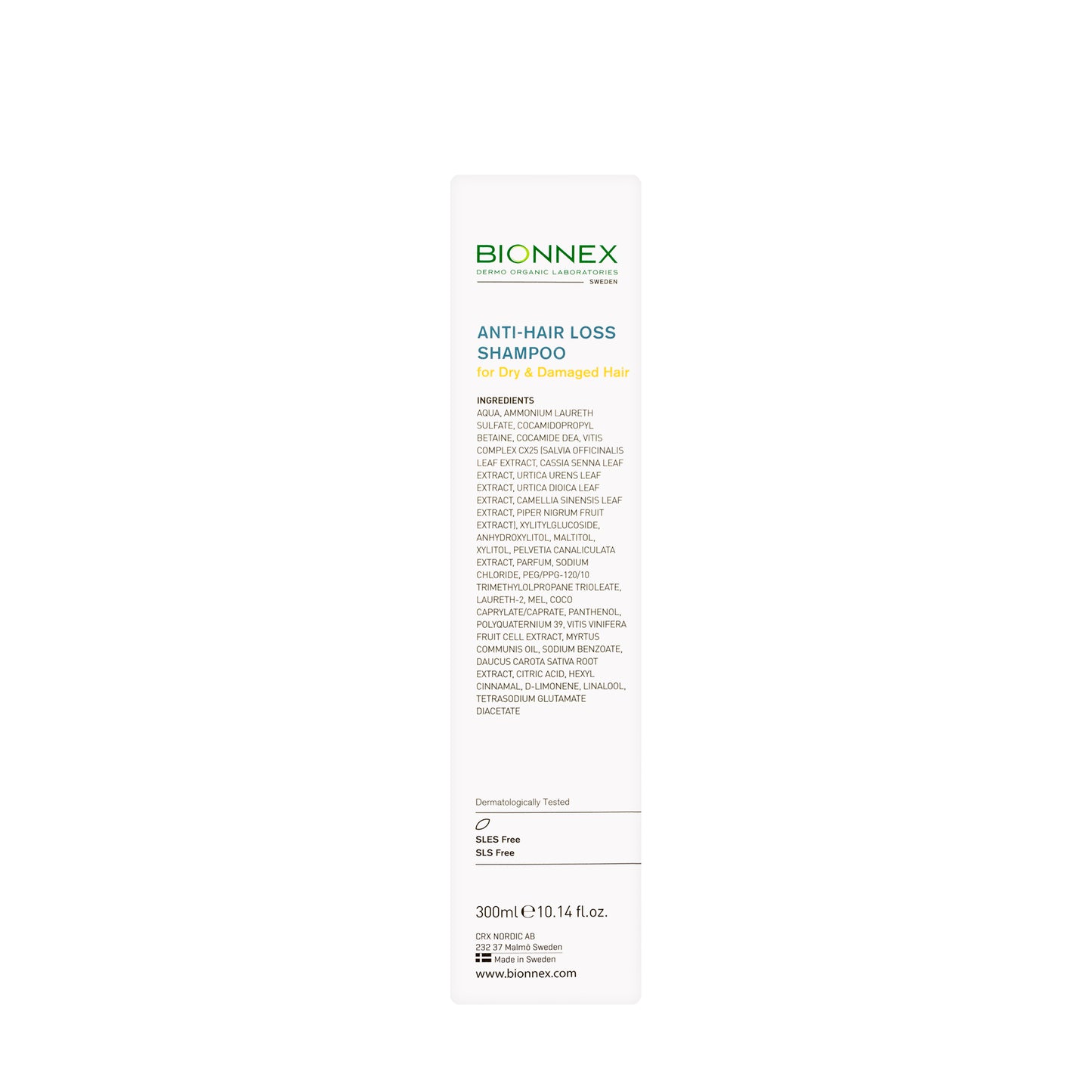 Bionnex Organica Anti-Hair Loss Shampoo for Dry and Damaged Hair 300 Ml