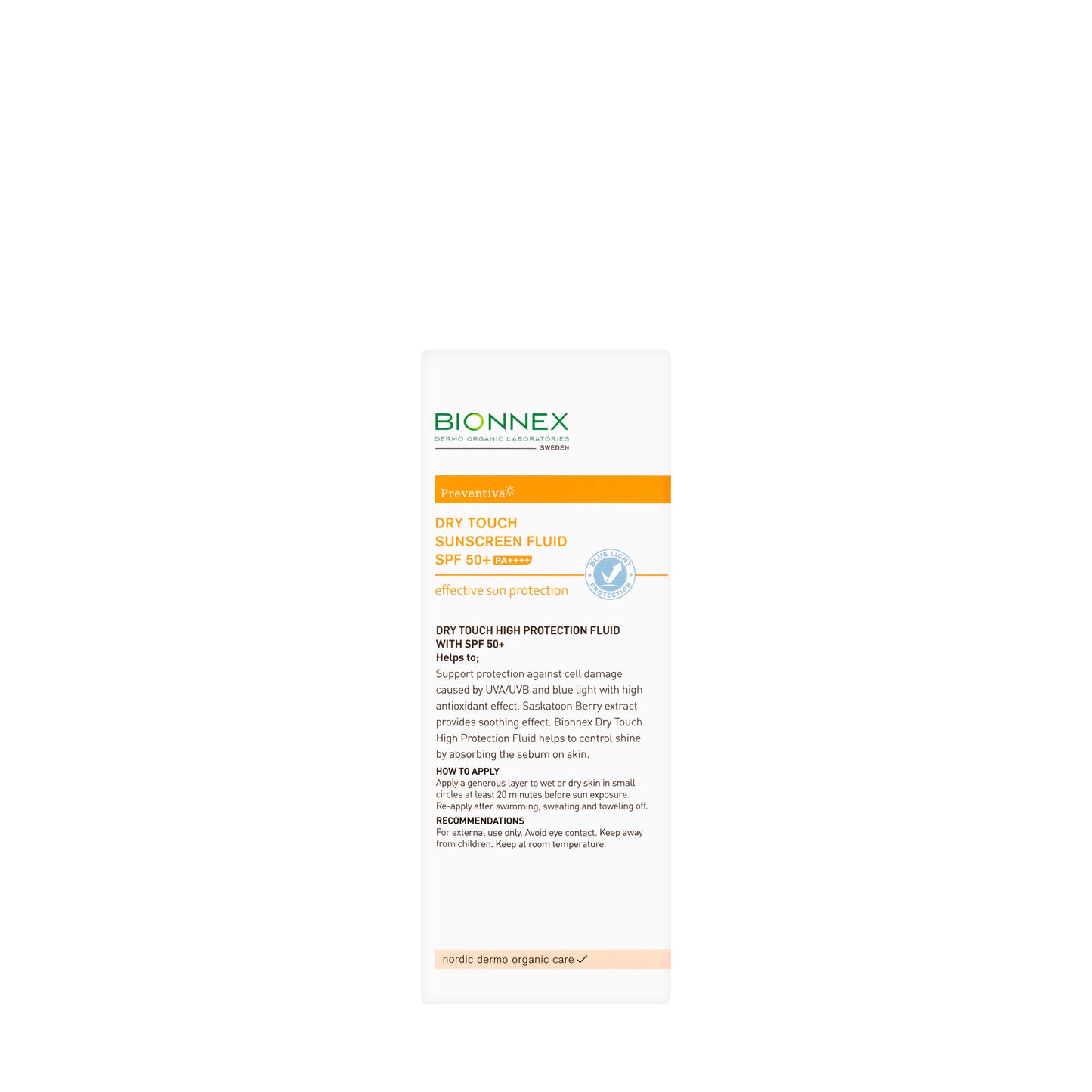 Bionnex Preventiva SPF 50 Dry Touch Sunscreen Fluid 50 Ml