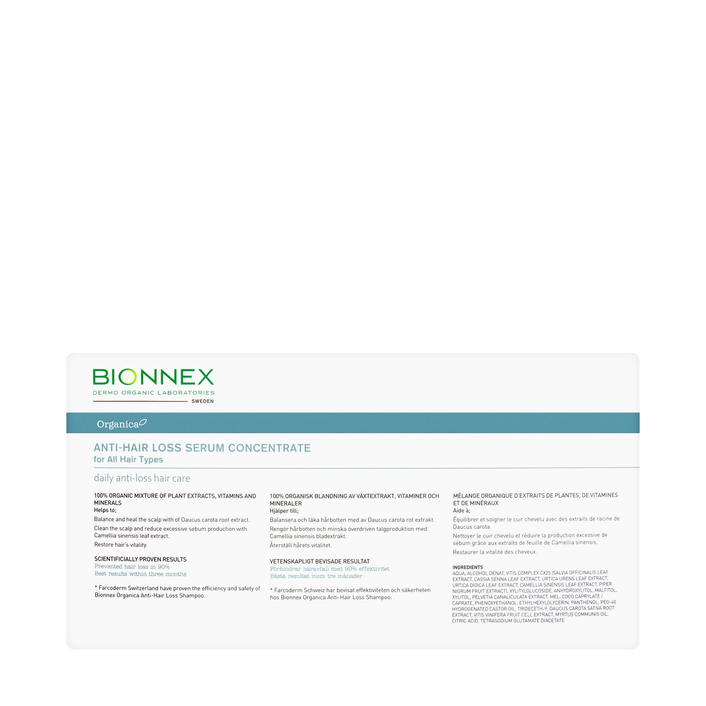 Bionnex Organica Anti-Hair Loss Serum Concentrate 12X10 Ml
