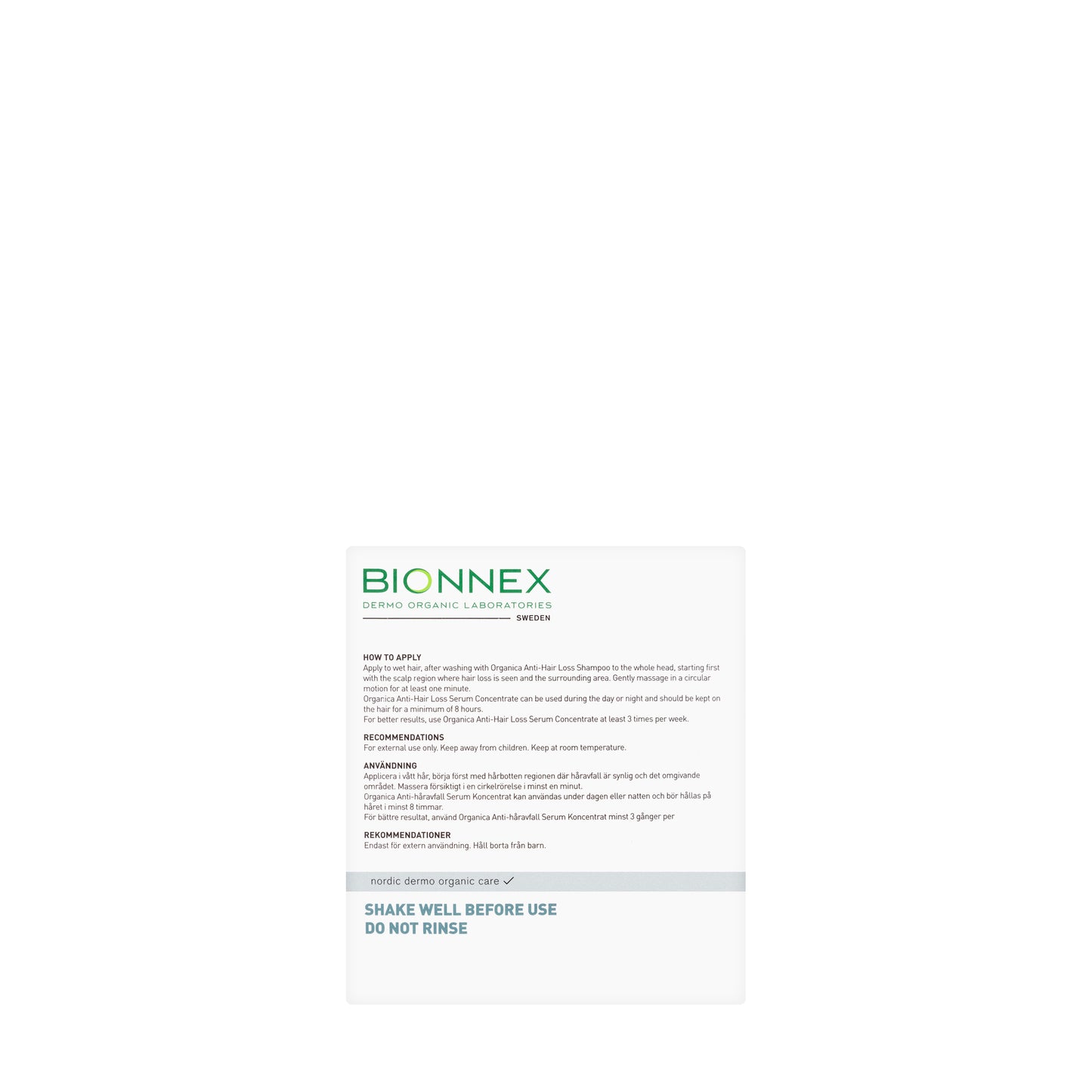Bionnex Organica Anti-Hair Loss Serum Concentrate 12X10 Ml