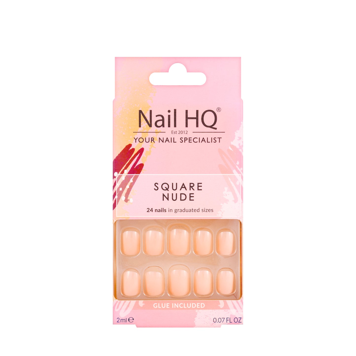Nail HQ Square Nude Nails 24 Pieces
