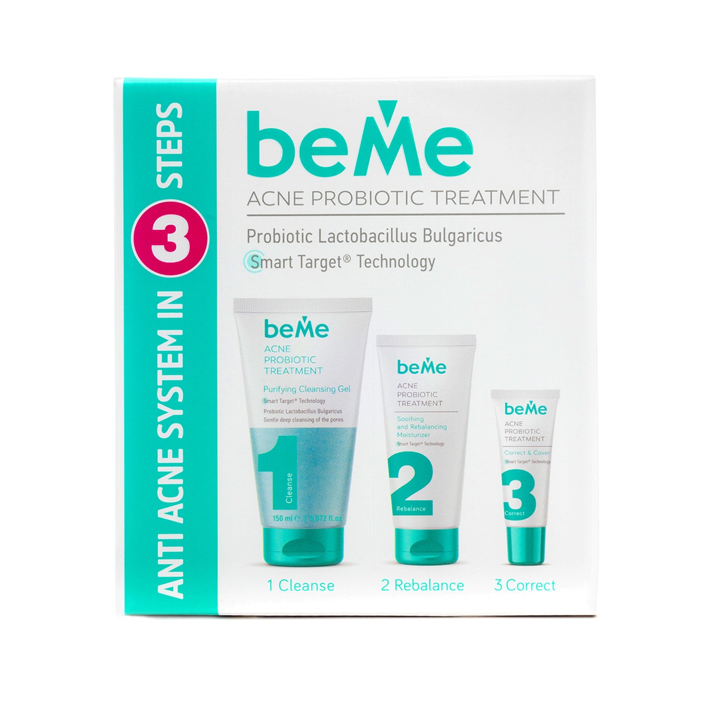 beMe Acne Probiotic Treatment – 3 Step Anti Acne System
