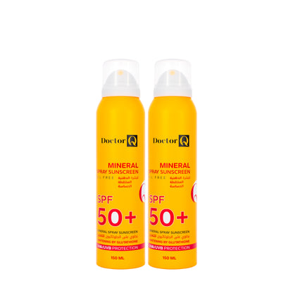 DR Q Mineral Sunscreen SPF 50+ Oil Free Spray 150 Ml (1+1) Offer Pack
